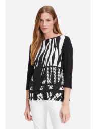 betty barclay γυναικεία μπλούζα με contrast print μπροστά - 2019/2565 ασπρόμαυρο