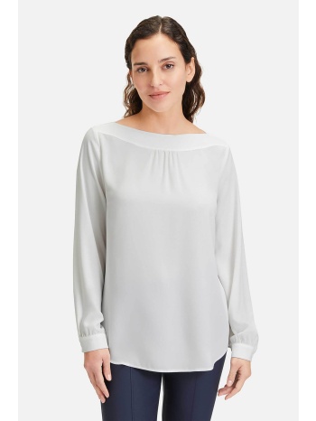 betty barclay γυναικεία μπλούζα μονόχρωμη με σούρες στην