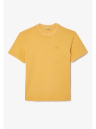 lacoste unisex t-shirt με κεντημένο λογότυπο classic fit - th8312 κίτρινο