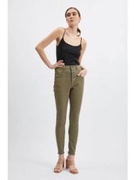 orsay γυναικείο τζην παντελόνι με κουμπιά skinny fit - 316187 -x18-0515 χακί