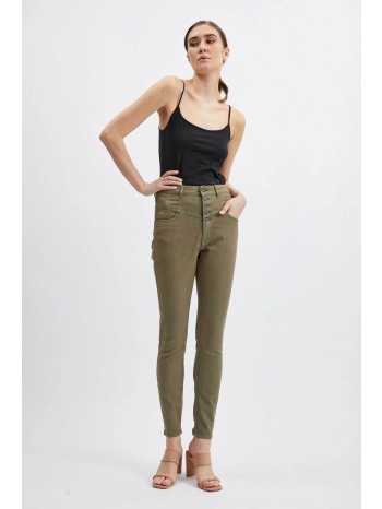 orsay γυναικείο τζην παντελόνι με κουμπιά skinny fit 