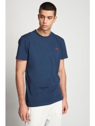 la martina ανδρικό t-shirt με κεντημένο λογότυπο regular fit - ccmr04-js206 μπλε marine