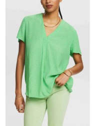 esprit γυναικεία μπλούζα με all-over print και v λαιμόκοψη straight fit - 994ee1f315 πράσινο lime