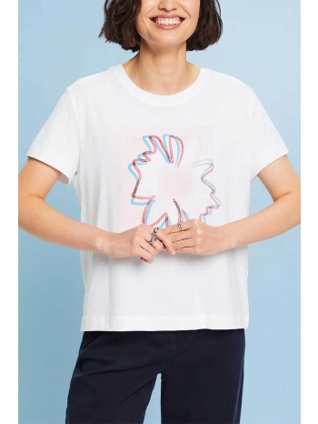 esprit γυναικείο t-shirt με print straight cut - 014ee1k319