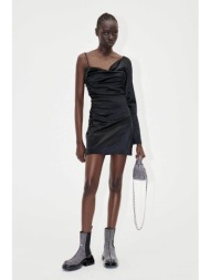 stine goya γυναικείο mini φόρεμα με ένα μανίκι `karter` - sg5425 μαύρο