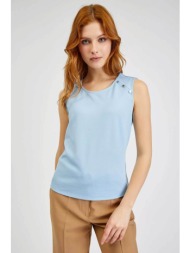 orsay γυναικεία μπλούζα αμάνικη με διακοσμητικά κουμπία - 103155 -x14-4214 γαλάζιο