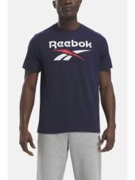 reebok ανδρικό t-shirt με logo print μπροστά - rcs24ts/100071176m μπλε