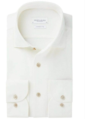 profuomo ανδρικό πουκάμισο japanese knitted slim fit 