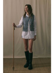 maison labiche γυναικείο μονόχρωμο πουκάμισο straight cut `masculin feminin loutil` - rwloutilmascu 