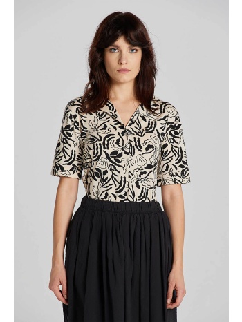 gant γυναικείο πουκάμισο με palm print slim fit - 4200875