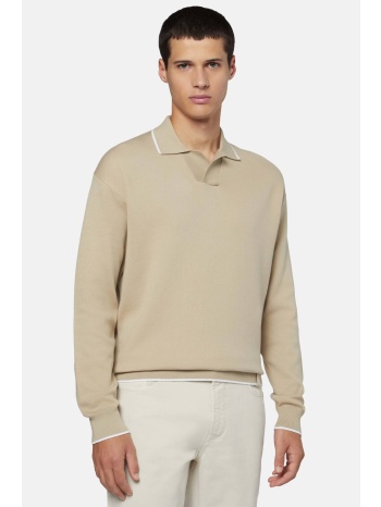 boggi milano ανδρική πόλο μπλούζα με contrast λεπτομέρειες