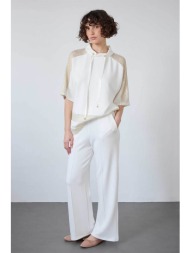 bill cost γυναικείο παντελόνι φόρμας relaxed fit - 10-240027-0 λευκό