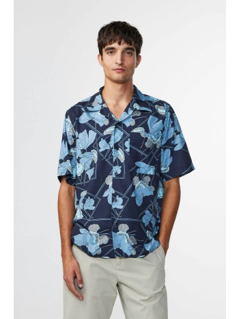 nn.07 ανδρικό πουκάμισο με all-over floral print και τσέπη