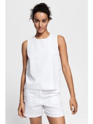 gant γυναικεία μπλούζα αμάνικη κιπούρ - 4301072 λευκό