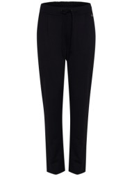 fransa γυναικείο παντελόνι μονόχρωμο με μεταλλική λεπτομέρεια - 20605622 μαύρο