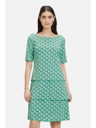 betty barclay γυναικείο mini φόρεμα με all-over 3d geometrical print και κλιμακωτό σχέδιο - 1501/250