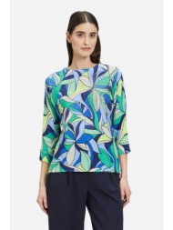 betty barclay γυναικείο πλεκτό πουλόβερ με all-over print και σχέδιο με rhinestones - 5071/2494 πράσ