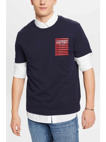esprit ανδρικό t-shirt με contrast logo regular fit 