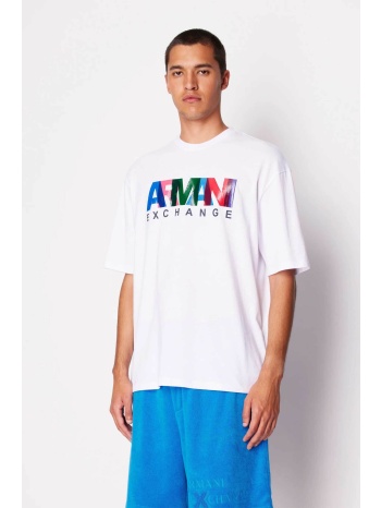 armani exchange ανδρικό t-shirt με πολύχρωμο logo print