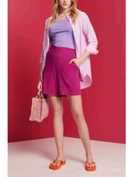 esprit γυναικείο σορτς μονόχρωμο με ελαστική μέση και τσέπες στα πλαϊνά - 053ee1c303 βιολετί