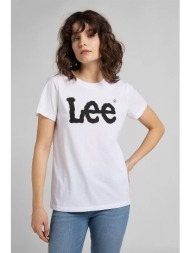 lee γυναικείο t-shirt με logo print regular fit `logo tee` - l42uer12-** λευκό
