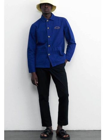 maison labiche ανδρικό overshirt με κεντημένο λογότυπο σε προσφορά