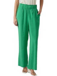 vero moda γυναικείο παντελόνι με ελαστική μέση - 10290473 πράσινο