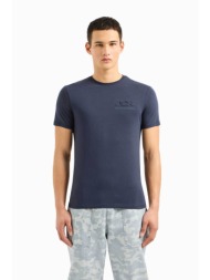 armani exchange ανδρικό t-shirt με logo print regular fit - 3dztagzj9tz μπλε σκούρο