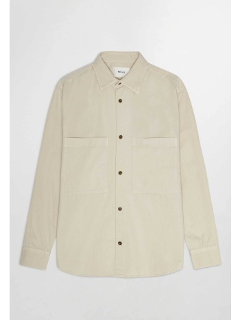 nn.07 ανδρικό βαμβακερό πουκάμισο μονόχρωμο με τσέπες