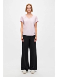 dirty laundry γυναικείο t-shirt με v λαιμόκοψη regular fit - dlwt000088 ροζ ανοιχτό