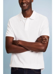 esprit ανδρική πόλο μπλούζα πικέ με λογότυπο straight fit - 994ee2k301 λευκό