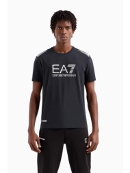 ea7 ανδρικό t-shirt με logo print regular fit - 3dpt29pjulz μπλε σκούρο