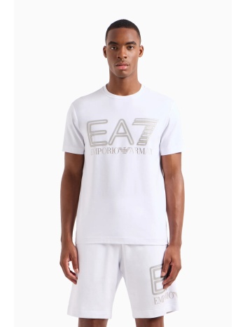 ea7 ανδρικό t-shirt με contrast oversized logo slim fit 