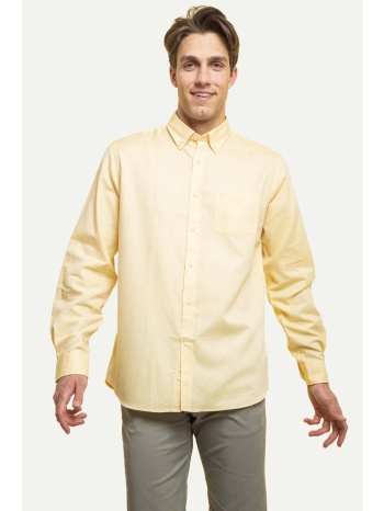 the bostonians ανδρικό πουκάμισο button down μονόχρωμο 