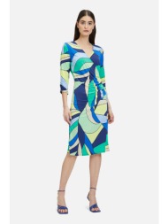 betty barclay γυναικείο midi φόρεμα με all-over abstract print - 1527/2506 πολύχρωμο