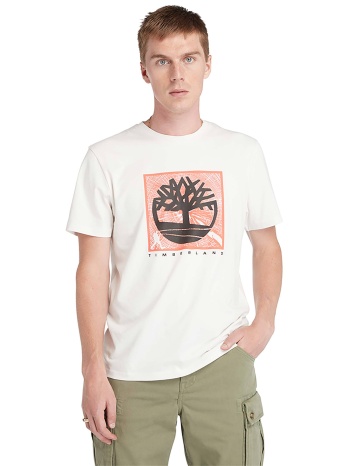 timberland ανδρικό t-shirt με μεγάλο logo print ``front