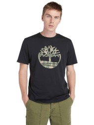 timberland ανδρικό t-shirt με logo print `` river camo tree logo`` - tb0a5up30011 μαύρο