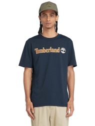 timberland ανδρικό t-shirt με letter logo print ``river linear logo` - tb0a5upq4331 μπλε σκούρο