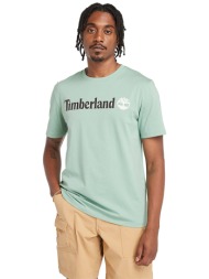 timberland ανδρικό t-shirt με letter logo print `river linear logo`` - tb0a5upqew01 βεραμάν