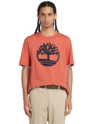 timberland ανδρικό t-shirt με logo print `` kennebec river tree`` - tb0a2c2rei41 κοραλί