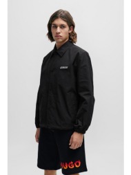 hugo boss ανδρικό αδιάβροχο jacket με logo patch regular fit - 50505059 μαύρο