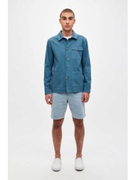 dirty laundry ανδρικό overshirt με τσέπες regular fit - dlmo000031 μπλε
