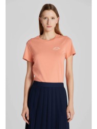 gant γυναικείο t-shirt με logo print regular fit - 4200827 κοραλί