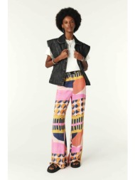 ba&sh γυναικείο παντελόνι εμπριμέ `mallory` - 1e24mall ροζ