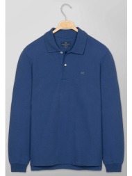 oxford company ανδρική πόλο μπλούζα πικέ μονόχρωμη με κεντημένο λογότυπο regular fit - p217-pu50.29 
