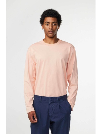 nn.07 ανδρική βαμβακερή μπλούζα μονόχρωμη με κεντημένο