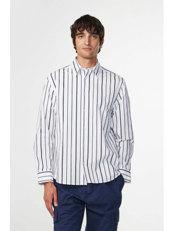 nn.07 ανδρικό βαμβακερό πουκάμισο με ριγέ σχέδιο `quinsy