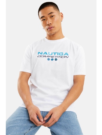 nautica ανδρικό t-shirt με logo print στο στήθος - n7m01413