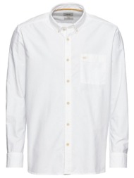 camel active ανδρικό πουκάμισο button down με τσέπη και λογότυπο regular fit - c241-409101-3s01 λευκ