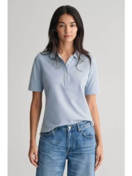 gant γυναικεία πόλο μπλούζα πικέ με κεντημένο λογότυπο slim fit - 4202231 μπλε ανοιχτό